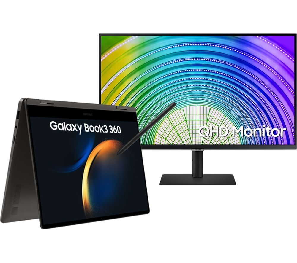 Galaxy Book3 360 13.3" 2 in 1 Laptop & Quad HD 32" LED Monitor Bundle - Intel® Core™ i5, 256 GB SSD, Graphite