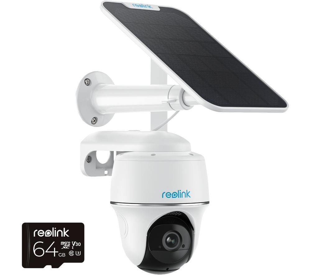 Go PT Plus AI Quad HD 1440p 4G Security Camera with Solar Panel - White