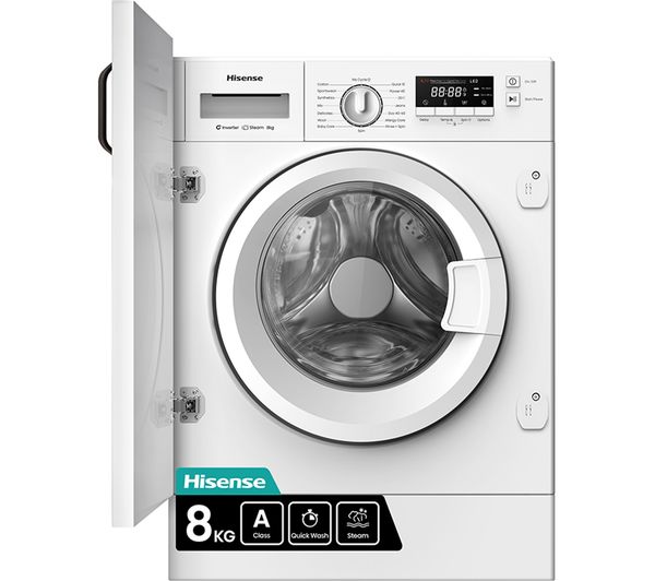 Hisense 3 Series Wf3m841bwi Integrated 8 Kg 1400 Rpm Washing Machine White