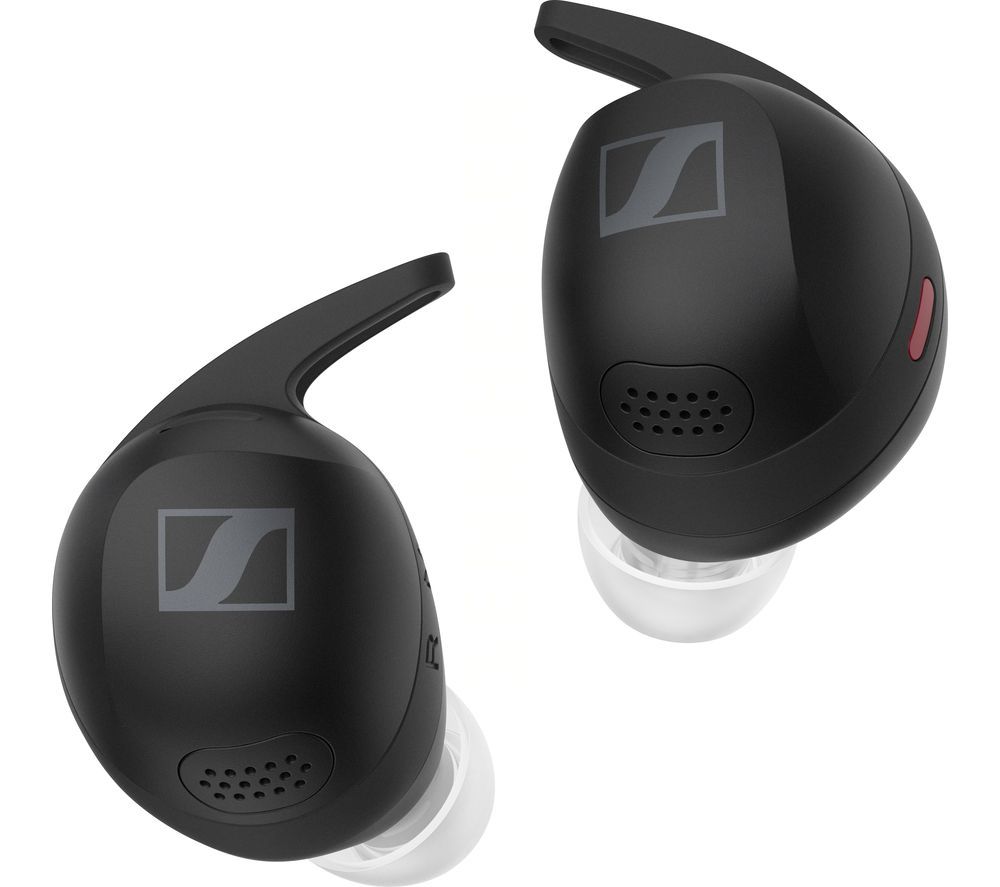 Momentum Sport Wireless Bluetooth Noise-Cancelling Earbuds - Polar Black