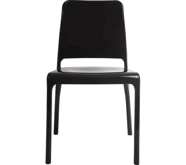 Teknik Clarity Polycarbonate Chair Black Set Of 4