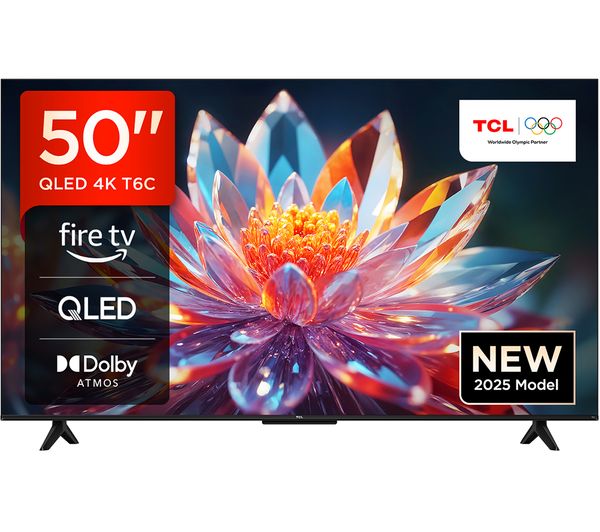 TCL T6C 50" QLED 4K HDR Smart Fire TV with Freely - 50T6C-UK