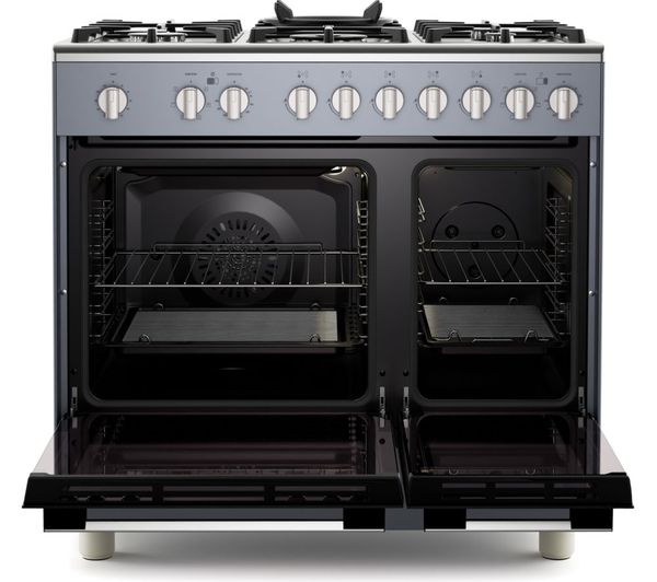 Kenwood Ck600df Sl 90 Cm Dual Fuel Range Cooker Slate Grey Chrome
