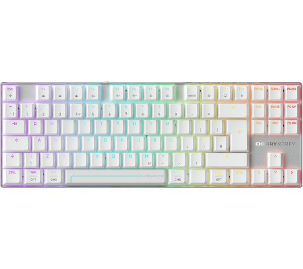 An image of CHERRY MX 8.2 Pro TMR Wireless Mechanical Gaming Keyboard - White