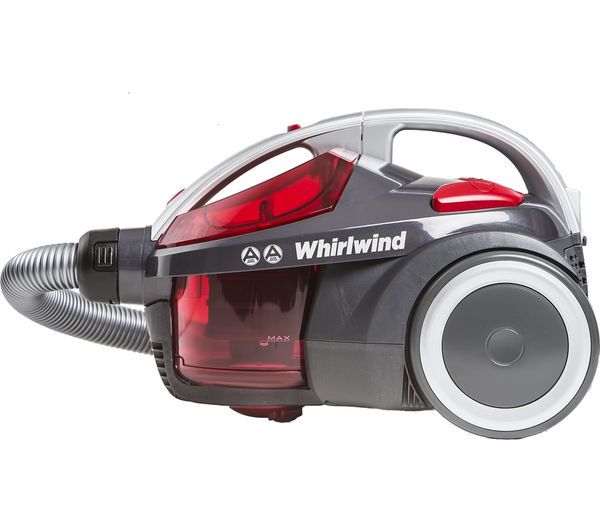 HOOVER Whirlwind SE71_WR01 Cylinder Bagless Vacuum Cleaner  Grey & Red, Grey