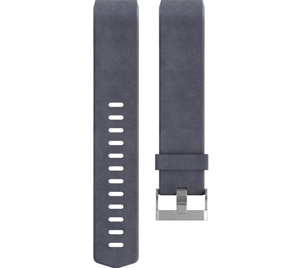 FITBIT Charge 2 Leather Accessory Band - Indigo, Small Deals | PC World