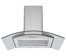 LOGIK L60CHDG17 Chimney Cooker Hood - Stainless Steel & Glass