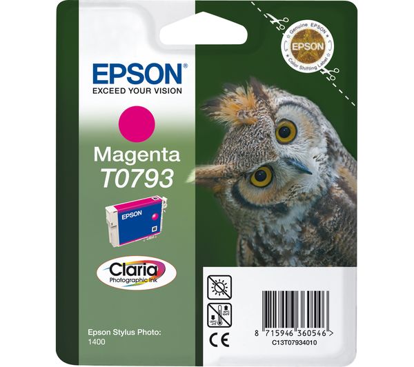 EPSON T0793 Owl Magenta Ink Cartridge, Magenta