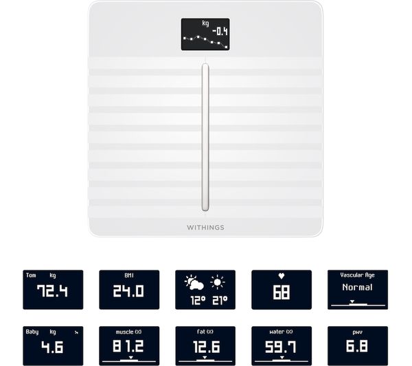 Cardio Scale WITHINGS BODY CARDIO Smart Scale - White - WBS04-WHITE-ALL-INTE ...