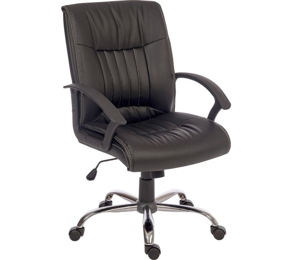 Teknik Milan Leather Look Reclining Executive Chair Black