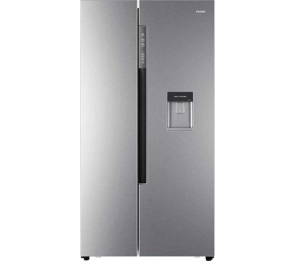 HAIER HRF-522WS6 American-Style Fridge Freezer – Silver, Silver