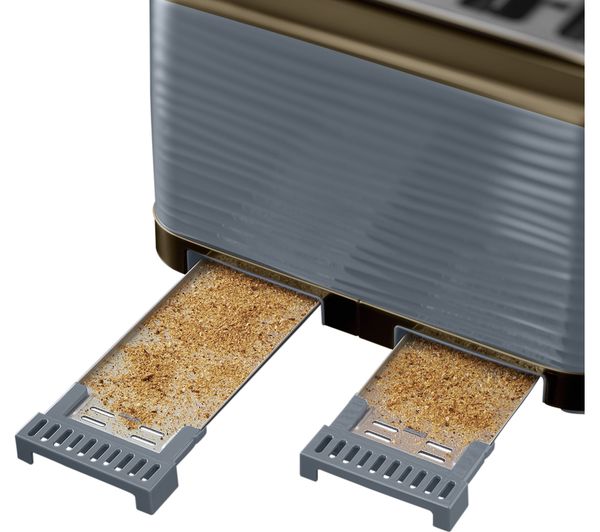 23840034001 RUSSELL HOBBS Inspire Luxe 24387 4Slice Toaster Grey
