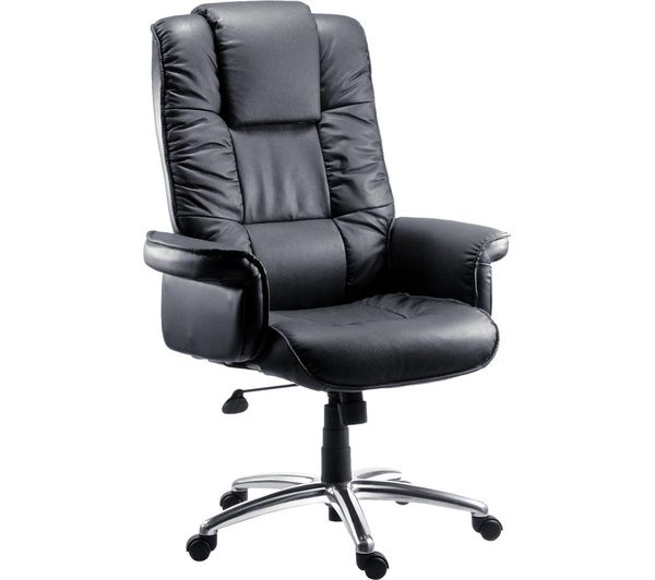 Teknik Lombard Bonded Leather Tilting Executive Chair Black