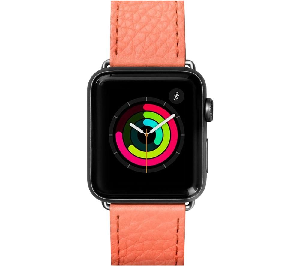 LAUT Apple Watch 38 / 40 mm Milano Leather Loop Strap - Coral, Small