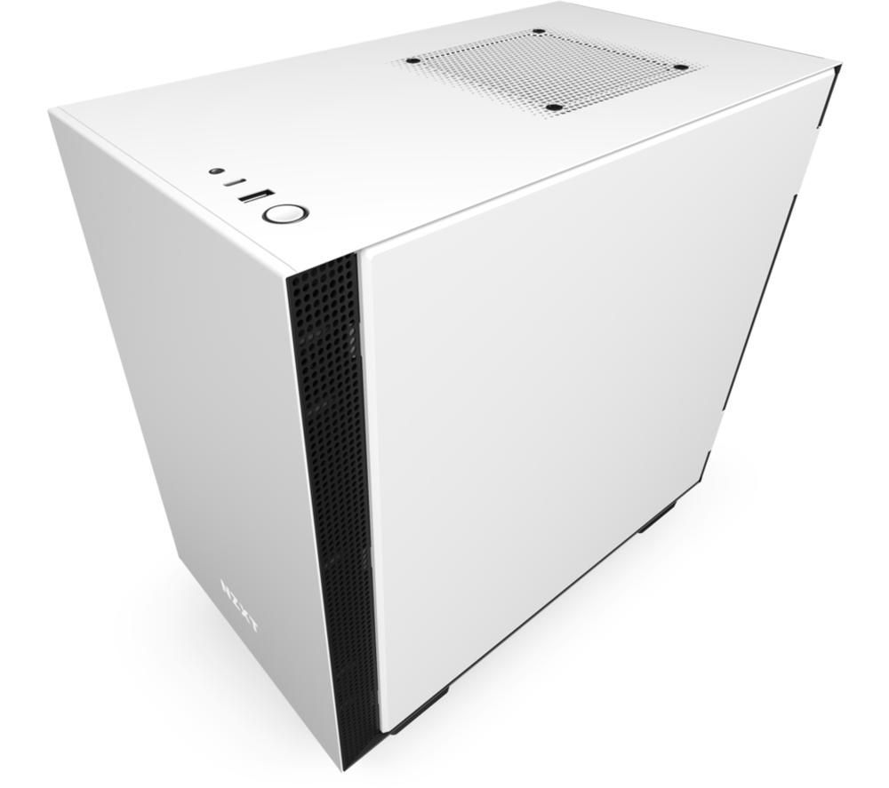 NZXT H210 Mini-ITX Mini Tower PC Case - White & Black, White,Black ...