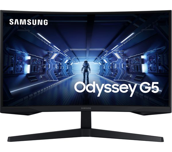Image of SAMSUNG Odyssey G5 LC27G55TQBUXXU Quad HD 27" Curved LED Gaming Monitor - Black