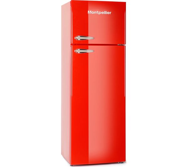 Montpellier Retro Mab346r 80 20 Fridge Freezer Red