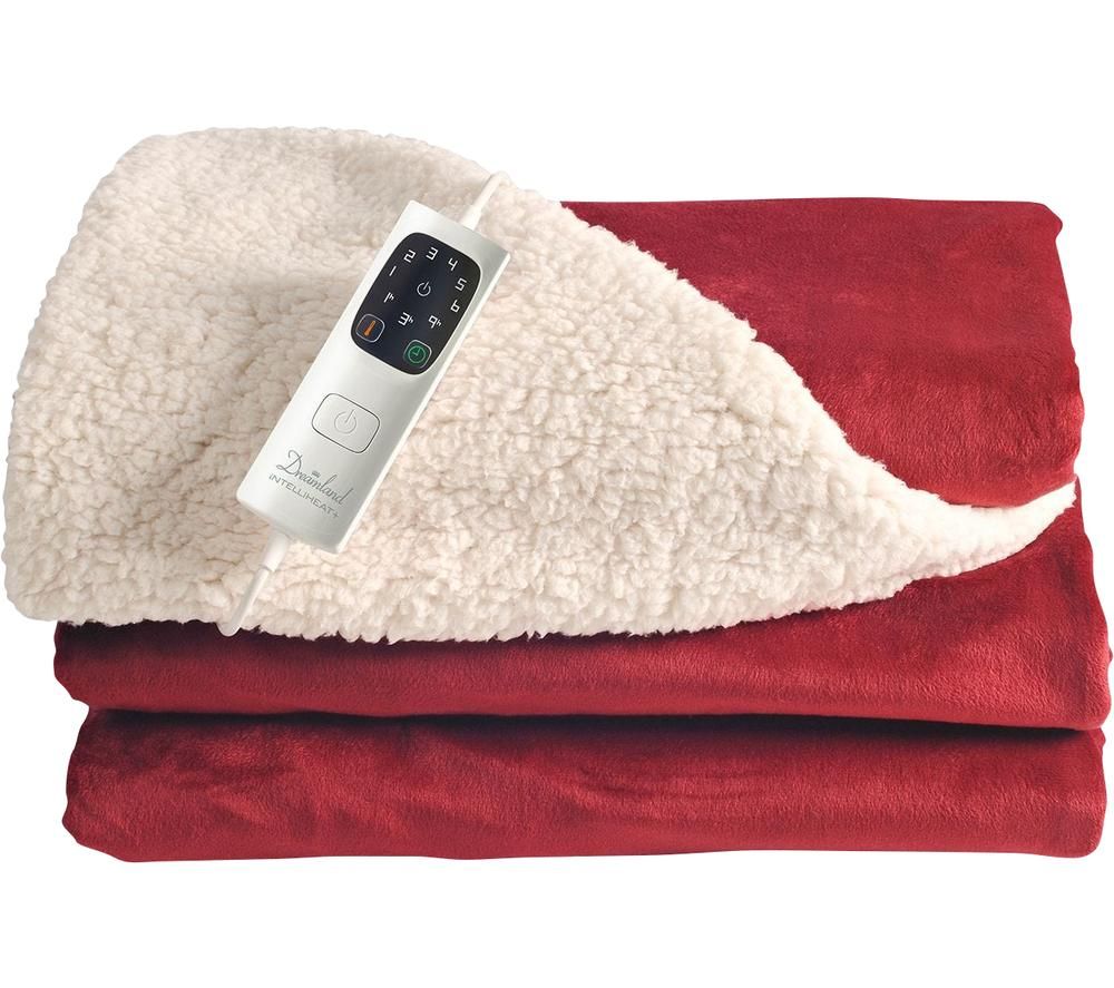 DREAMLAND 16772 Velvety Sherpa Electric Overblanket - Single