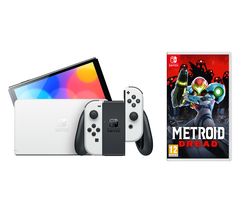 Switch OLED White & Metroid Dread Bundle