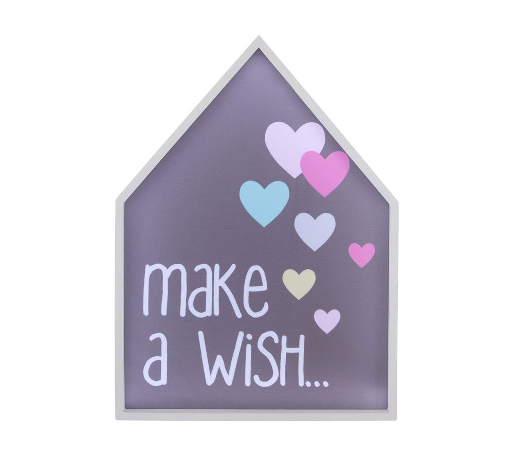 Make A Wish LED Light Box - Grey