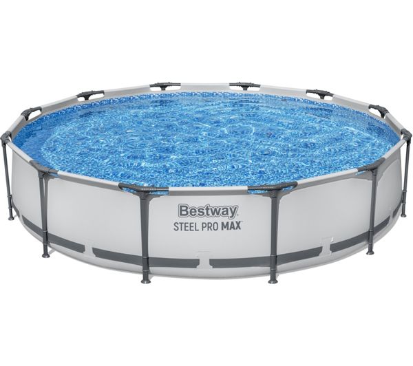 An image of BESTWAY Steel Pro Max BW56416GB-21 Round Swimming Pool - Grey