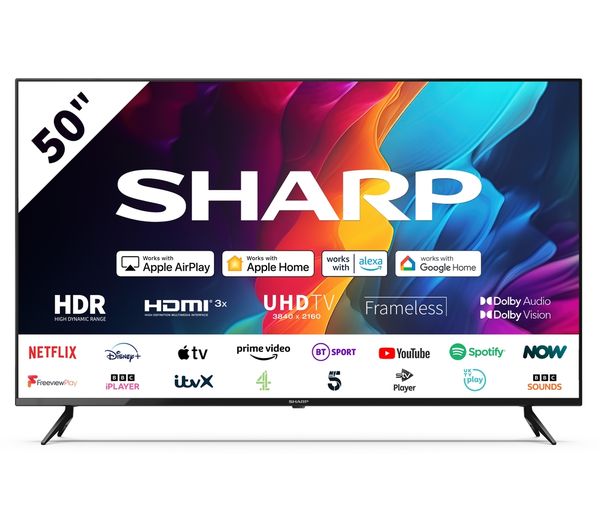 Sharp 4t C50fj7kl1fb 50 Smart 4k Ultra Hd Hdr Led Tv