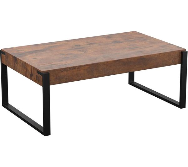 Avf Ridgewood Ft110riddw Coffee Table Dark Wood Black