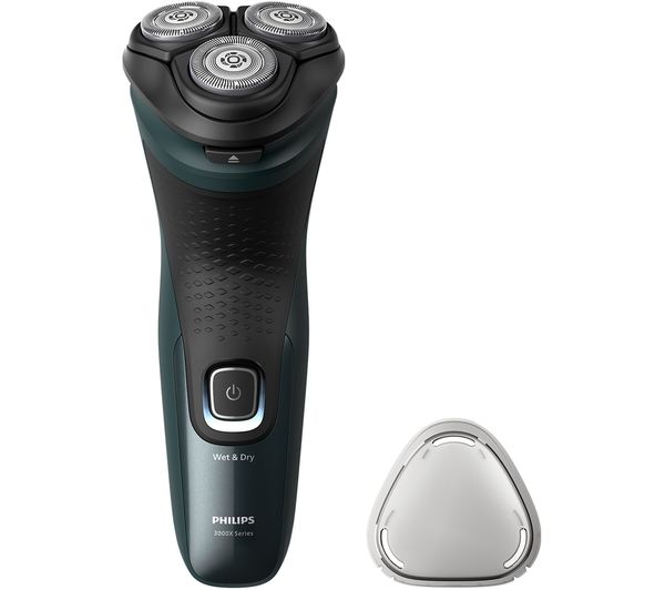Philips 3000x Series X3052 00 Wet Dry Rotary Shaver Dark Forest Green