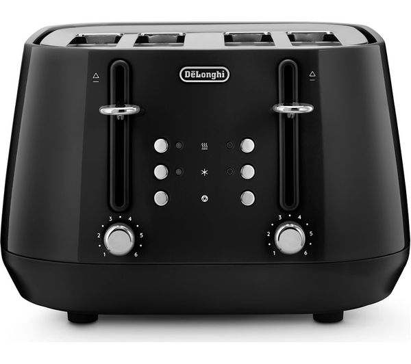 Delonghi Eclettica Cty4003bk 4 Slice Toaster Black