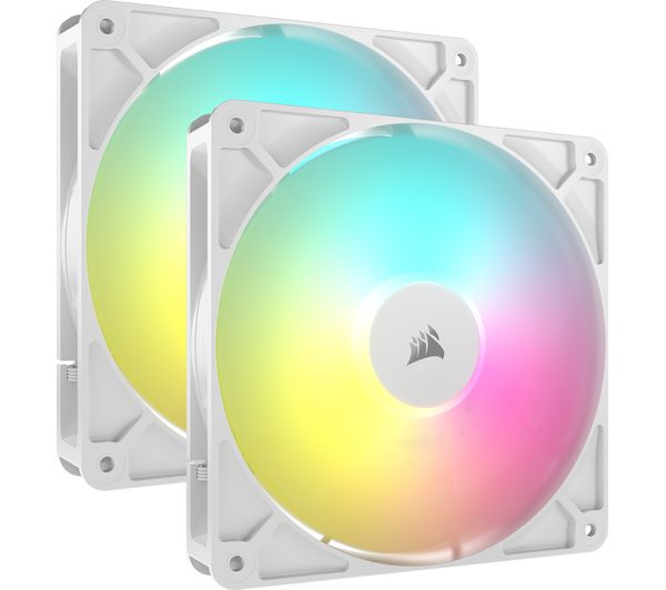 Corsair Rs140 Argb Pwm 140 Mm White Case Fan Dual Pack