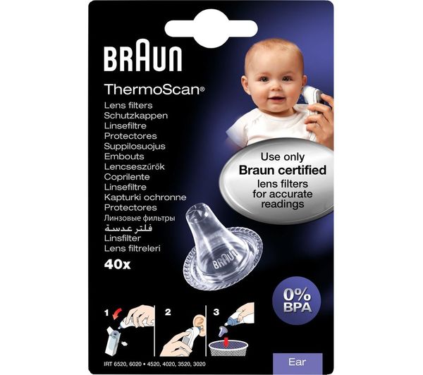 Braun Thermocan Lens Filters Pack Of 40