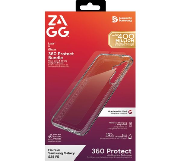 An image of ZAGG Galaxy S25 FE Luxe Case & Screen Protector Bundle