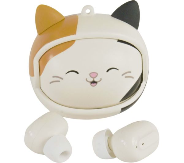 Lazerbuilt Squishmallows Face Change Tws Cam Wireless Bluetooth Earbuds Grey