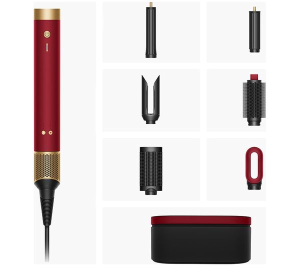 An image of DYSON Airwrap Co-anda 2x Straight + Wavy Multi-Styler & Dryer - Red Velvet
