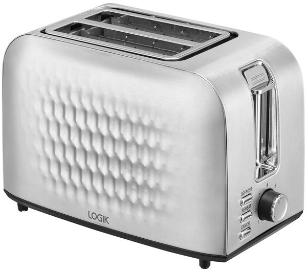 An image of LOGIK L02STS26 2-Slice Toaster - Stainless Steel