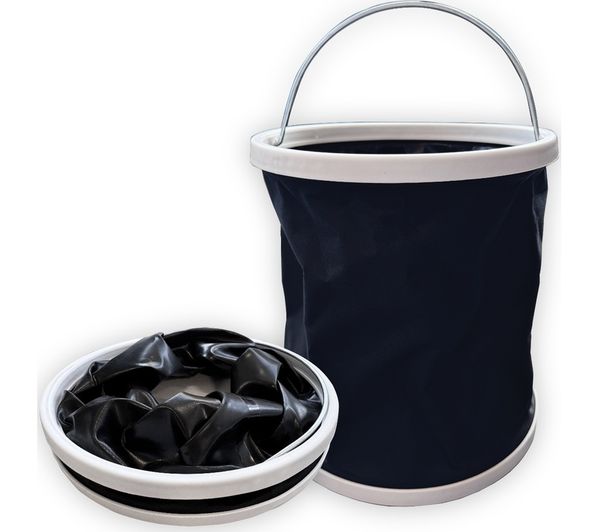 An image of GARDEN FORCE Jet Hawk 11 litre Collapsible Bucket - Black
