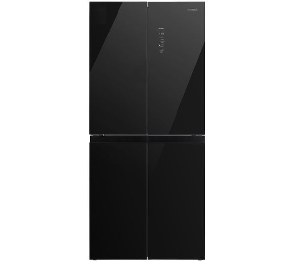 An image of KENWOOD K4D79BG26 Slim American-Style Fridge Freezer - Black