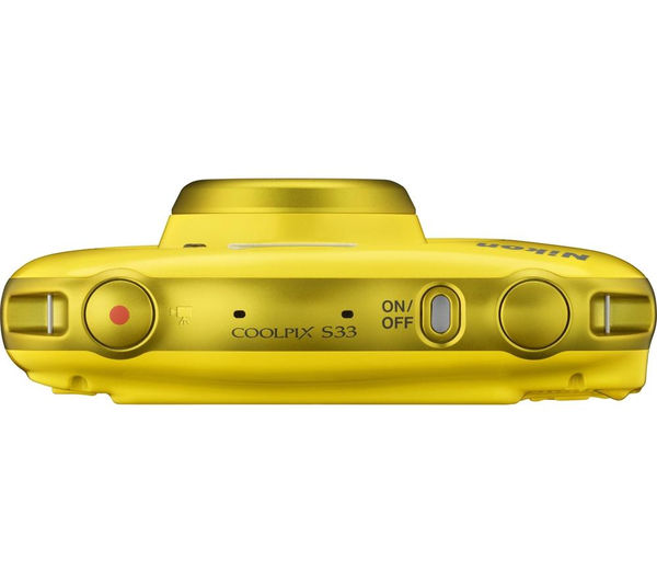 NIKON COOLPIX S33 Tough Compact Camera - Yellow - VNA853E1