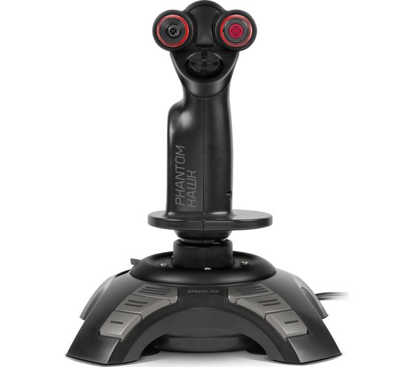 SPEEDLINK Phantom Hawk SL-6638-BK Joystick - Black, Black