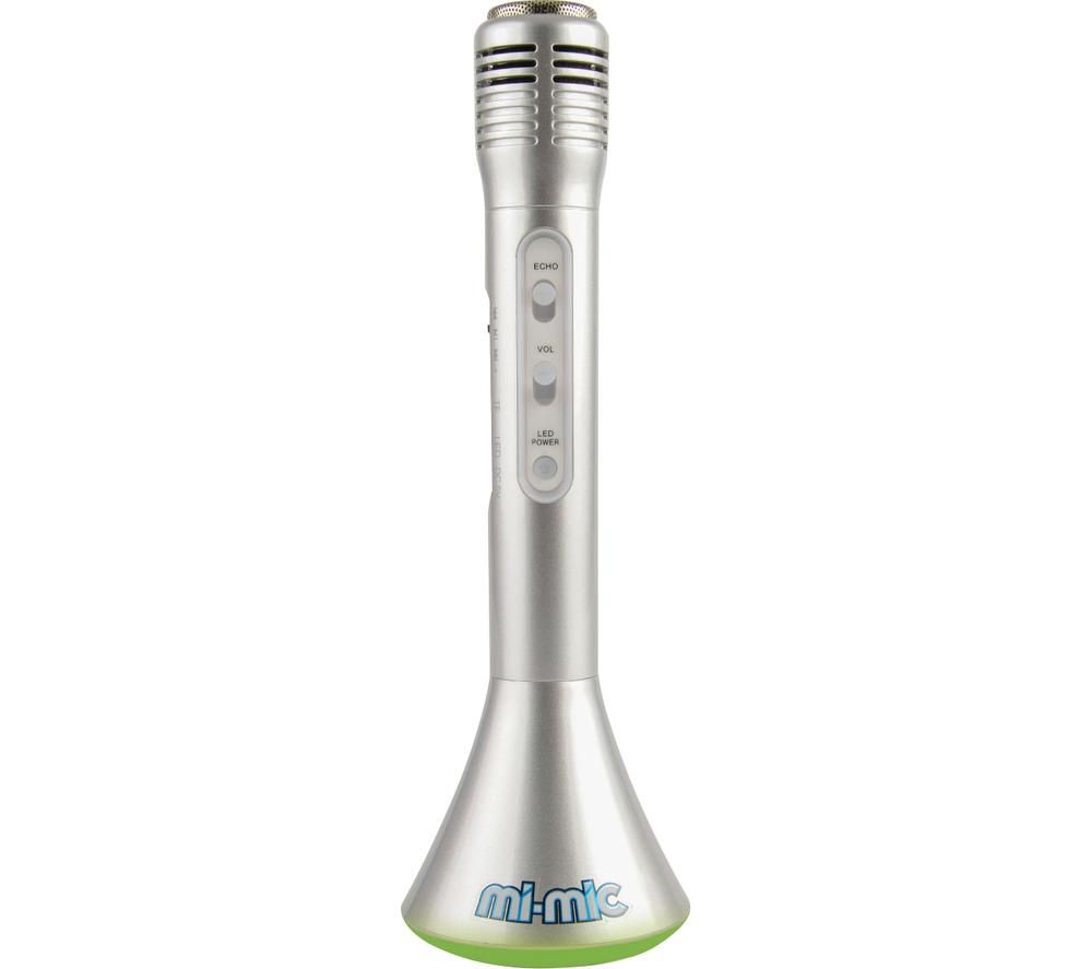TOYRIFIC TY5899SV Mi-Mic Portable Bluetooth Karaoke Microphone Speaker - Silver, Silver