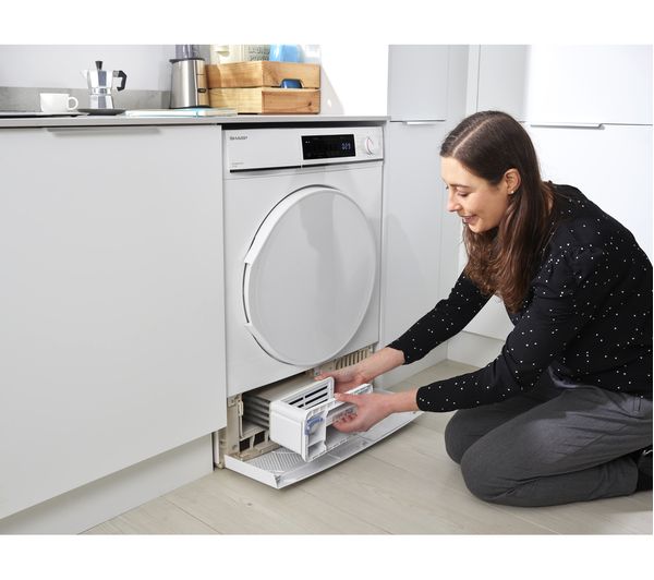 737325 SHARP KDNCB9S7PW9EN 9 kg Condenser Tumble Dryer White