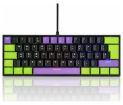 Firefight 60% Mechanical Gaming Keyboard - Purple, Green & Black
