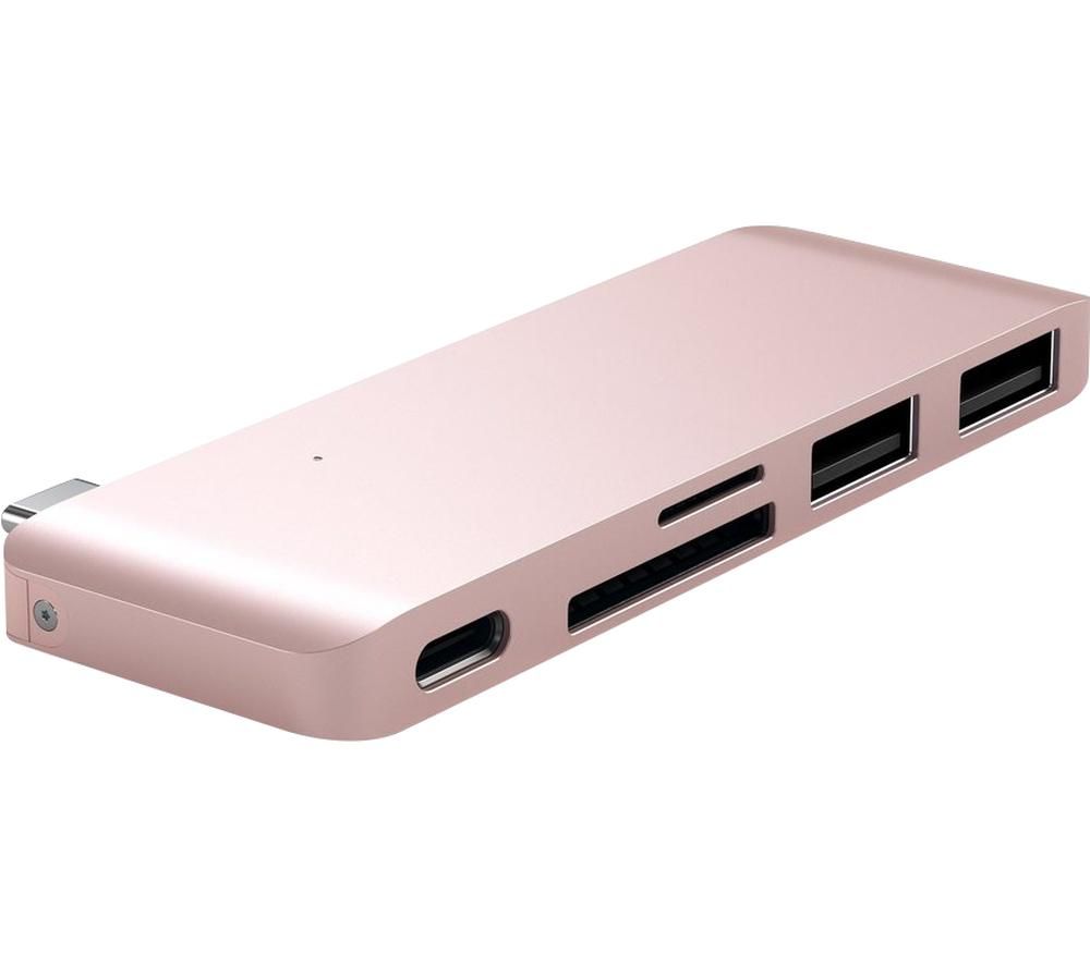 SATECHI Pass-Through 5-Port USB Type-C Connection Hub - Rose Gold