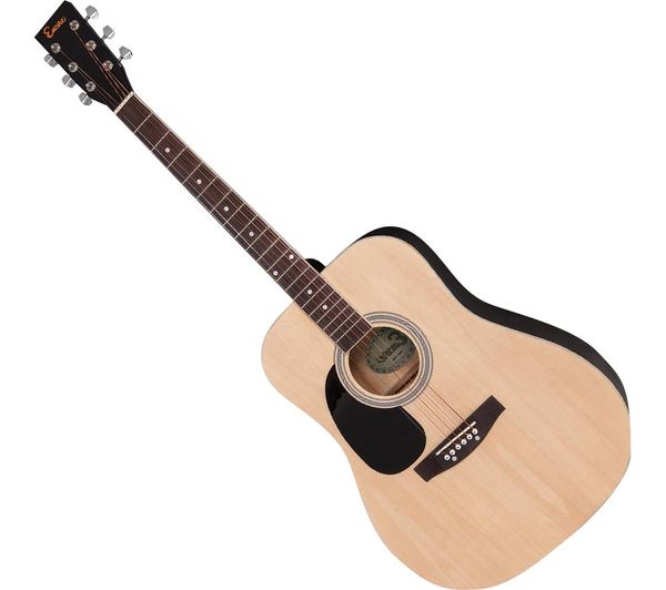 An image of ENCORE LH-EW100N Left-Handed Acoustic Guitar Bundle - Natural