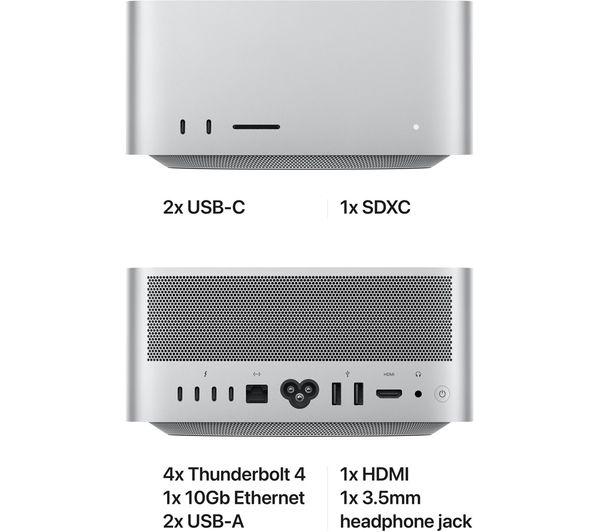 APPLE Mac Studio - M1 Max, 512 GB SSD, Silver - MJMV3B/A - Currys