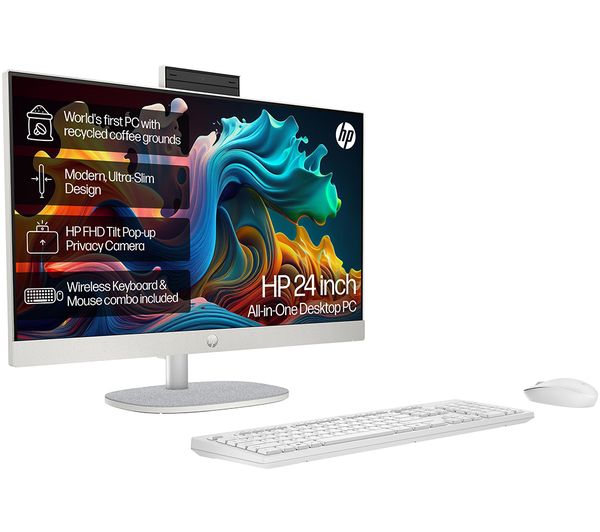 Image of HP 24-cr0021na 23.8" All-in-One PC - Intel® Core™ i5, 512 GB SSD, White