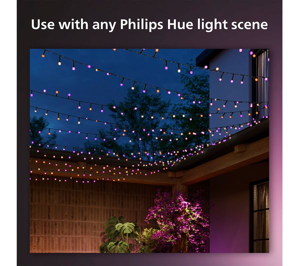 PHILIPS HUE Festavia Smart LED Colour String Lights - 250 mini LEDs, 20 ...