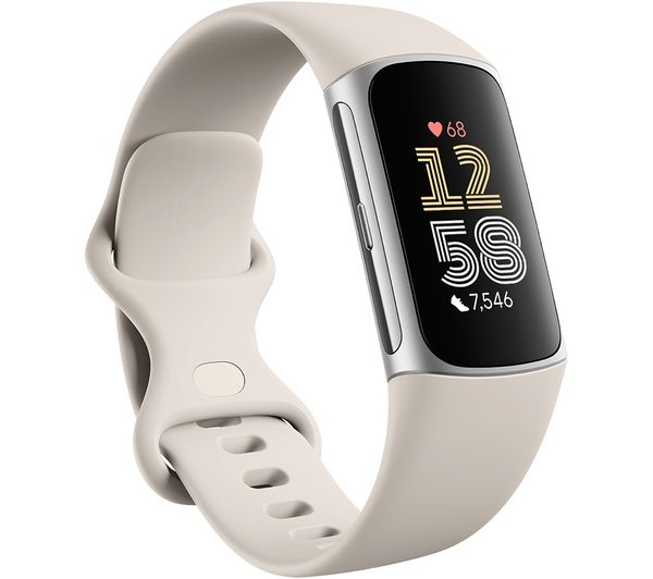 Image of FITBIT Charge 6 Fitness Tracker - Porcelain, Silicone Strap, Universal