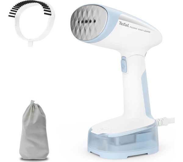 TEFAL Access Steam Pocket DT3041 Clothes Steamer - White & Sky Blue