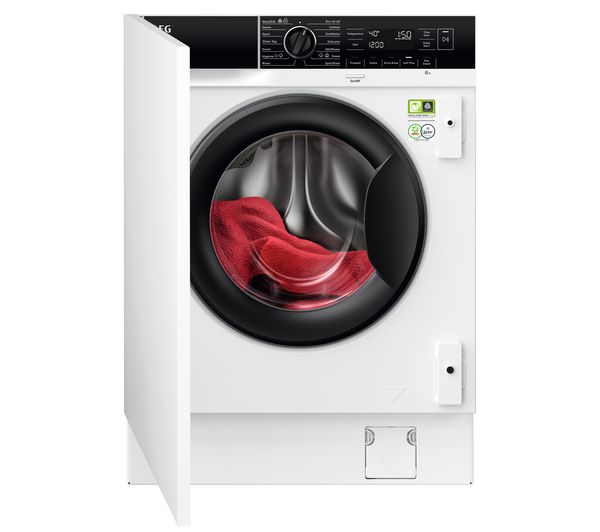 AEG 8000 Series PowerCare LF8E8436BI Integrated 8 kg 1400 Spin Washing Machine